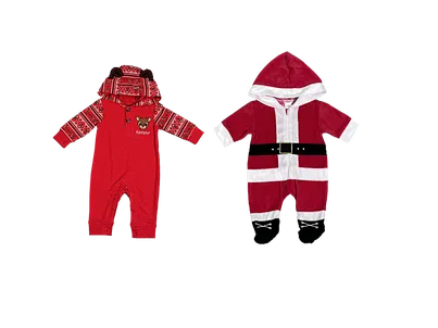 1 Piece French Terry Xmas Romper